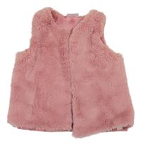 Růžová kožešinová podšitá vesta So Cute 