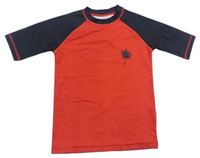 Čierno-červené UV tričko s palmou St. Bernard