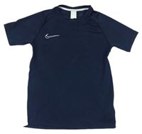 Tmavomodro-bílé funkční sportovní tričko s logem Nike