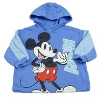 Modro-svetlomodrá oversize mikina s Mickey a kapucňou H&M