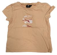 Pudrové tričko s logom G-STAR RAW