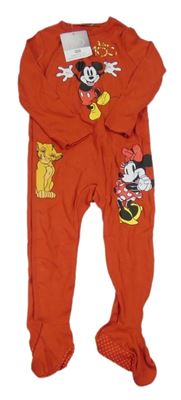 Nový - červený overal s Mickey a Minnie a Simbou Disney