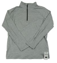 Nová - šedá melírovaná funkční mikina St. Bernard