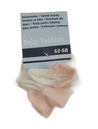 Nové - 2x - Bílo-světlerůžové ponožky Baby Fashion