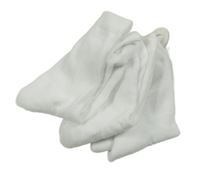 Nové - 3x - Bílé ponožky se žebrováním