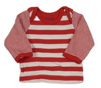 Červeno-bílé pruhované triko Mothercare