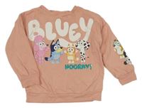 Ružová oversize mikina s pejskem - Bluey s kamarády George