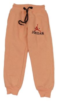 Světleoranžové teplé tepláky s logem Air Jordan