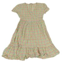 Barevné kostkované krepové šaty George