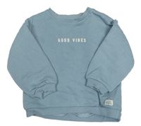 Modrošedá mikina s nápisom F&F