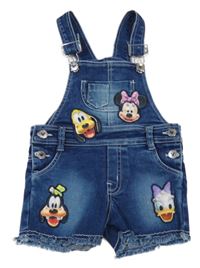 Tmavomodré rifľové na traké kraťasy s Minnie s kamarády