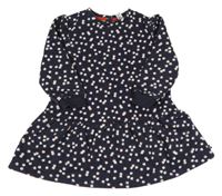 Tmavomodré kytičkované teplákové šaty OKaïdi
