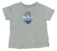Sivé tričko s delfínmi Primark