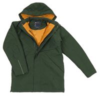 Khaki šusťáková zimní funkční bunda s kapucí Mountain Warehouse