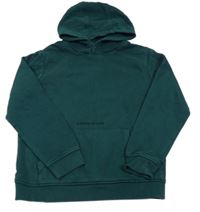 Tmavozelená mikina s nápisom a kapucňou George