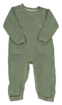 Khaki pletený overal se smajlíkem Primark