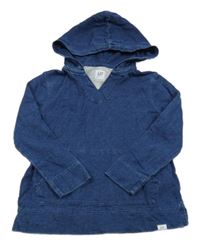 Modrá mikina riflového vzhledu s kapucňou GAP