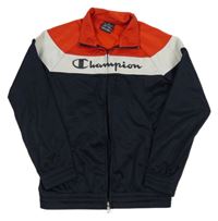 Tmavomodro-červeno-biela športová prepínaci mikina s logom Champion