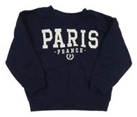 Tmavomodrá mikina s nápisem H&M