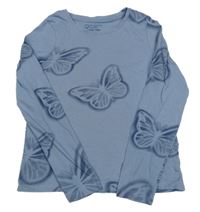 Modré triko s motýly Primark