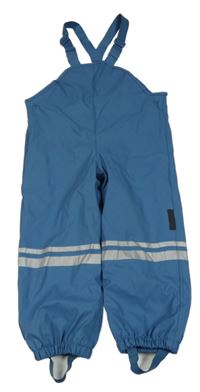 Petrolejové nepromokavé zateplené laclové kalhoty Lupilu