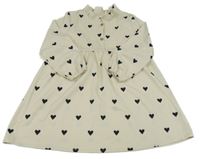 Béžové šaty se srdíčky