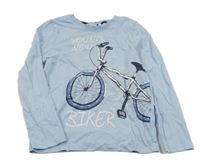 Svetlomodré tričko s bicyklom Kids