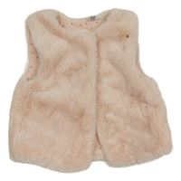 Růžová kožešinová podšitá vesta Okaidi