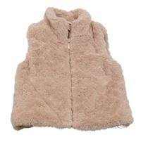 Staroružová kožušinová zateplená vesta Primark