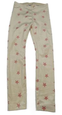 Béžové plyšové legíny s hviezdami Hip&Hopps