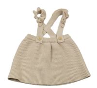 Svetlohnedá rebrovaná pletená sukňa s trakami George