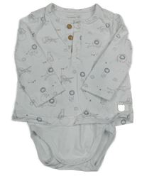 Biele tričko s kočkovitými šelmami a všitým body