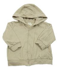 Béžová prepínaci ľahká mikina s kapucňou H&M