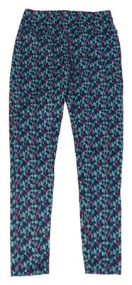 Tmavomodro-tyrkysovo-růžové vzorované sportovní legíny St. Bernard