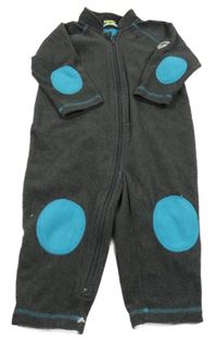 Antracitový fleecový overal