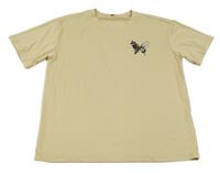 Béžové tričko s motýlom