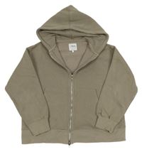 Sivá oversize prepínaci mikina s kapucňou Zara