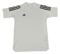 Bílé sportovní tričko s logem Adidas