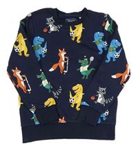 Tmavomodrá mikina s dinosaurami C&A