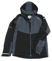 Čierno-sivá šušťáková funkčná bunda s logom a kapucňou Regatta