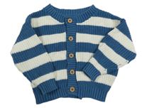 Modro-biely pruhovaný prepínaci sveter