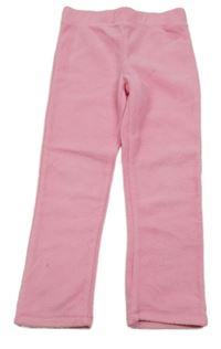 Růžové fleecové tepláky 