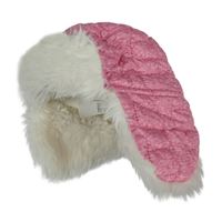 Růžová šusťáková zateplená beranice s kožešinou 