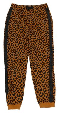 Hnědo-černé leopardí tepláky Tu