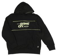 Čierna mikina s nápisom a kapucňou C&A