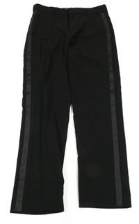 Čierne spoločenské nohavice s pruhom Zara