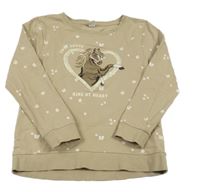 Béžová ľahká vzorovaná mikina s koněm Topolino