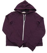 Tmavofialová prepínaci crop mikina s kapucňou H&M