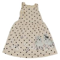 Pudrové bodkovaná é šaty s králikom H&M