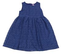 Tmavomodré krajkové šaty F&F